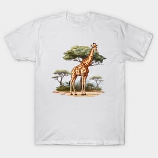 Watercolor Giraffe T-Shirt